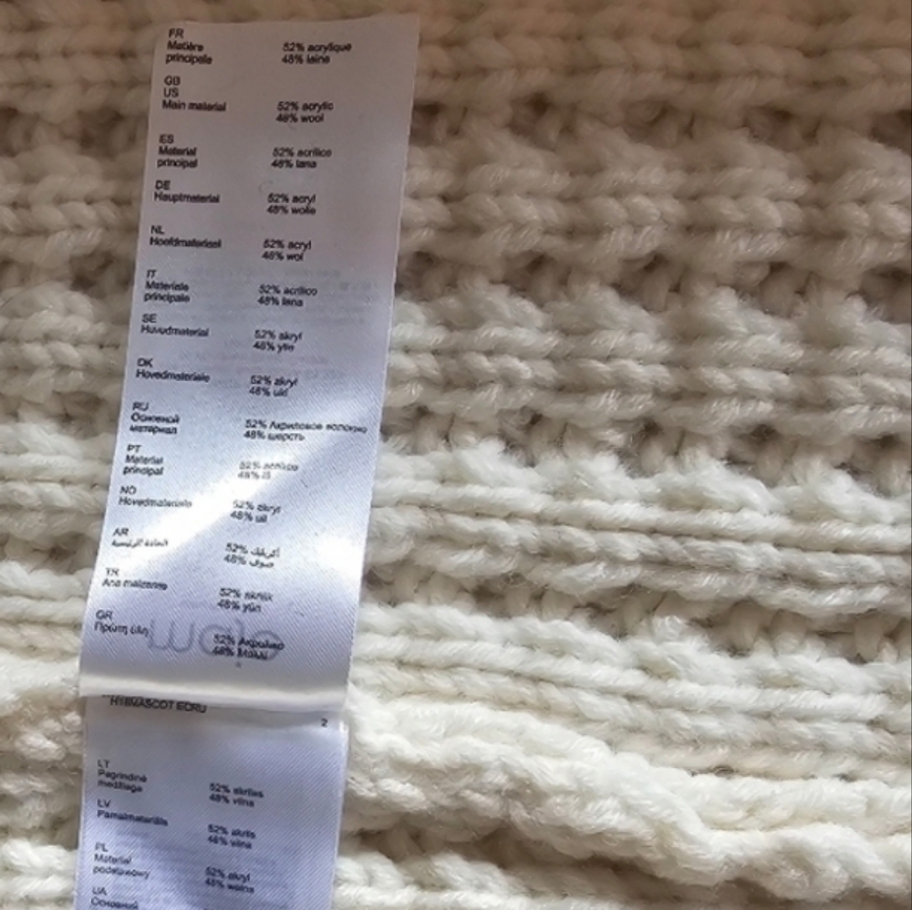 Maje Nordic Fair Isle Chunky Knit Wool Blend Cardigan Oversized Cozy Luxury S/M - Picture 8 of 13